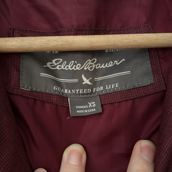 Eddie Bauer Burgundy Rain/Wind Jacket - Picture 3 of 11